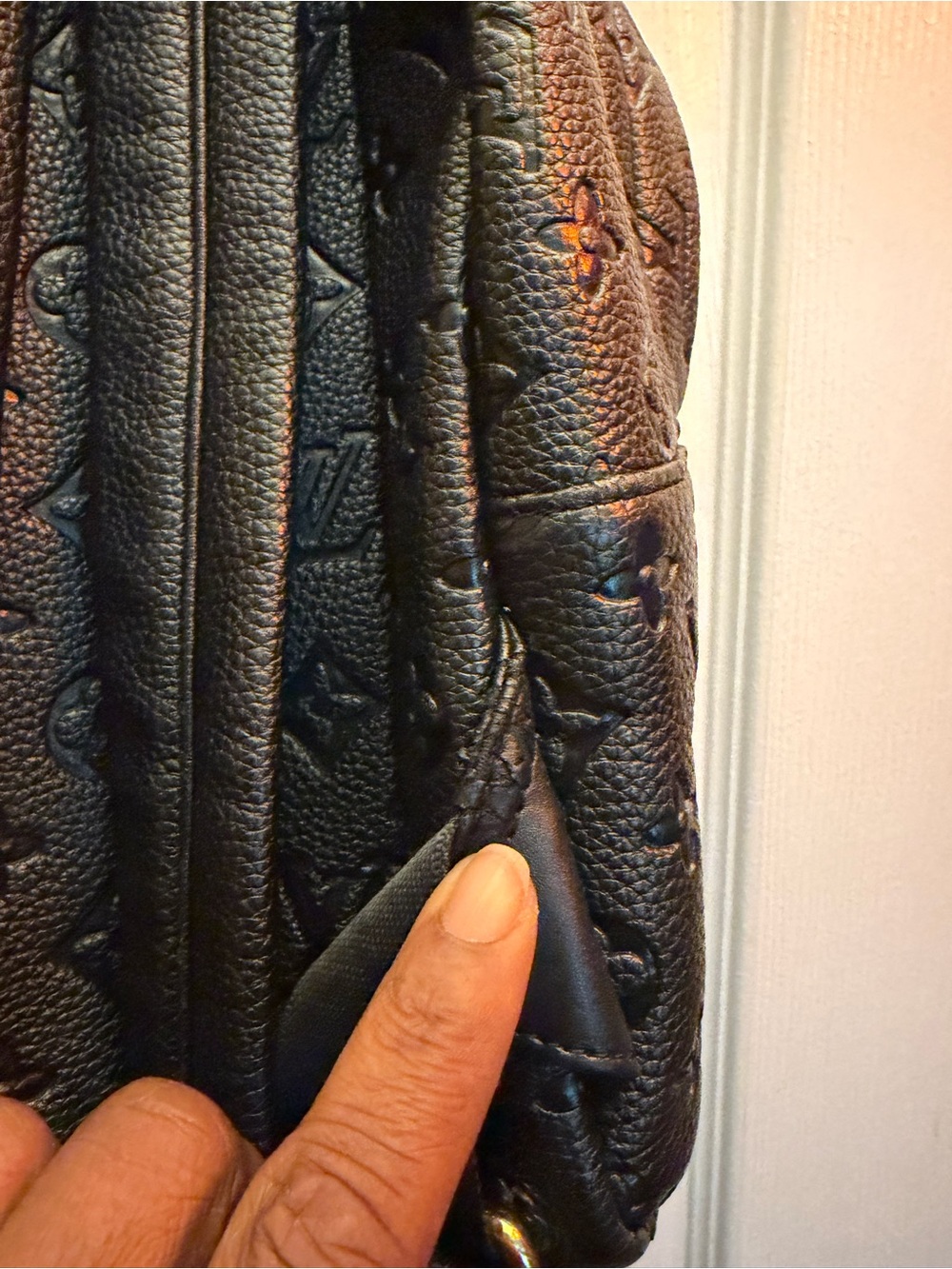 Black Embossed Mini Backpack - Picture 5 of 11